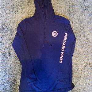 Navy blue and light pink Vinyard Vines hoodie